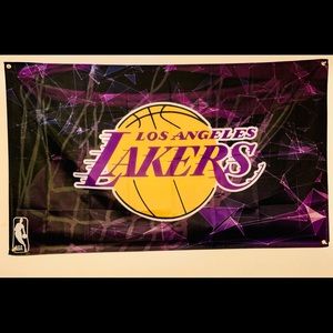 LA Lakers FLAG/Banner 3x5ft Brand New 100D Polyester 4 Grommets Easy Hanging